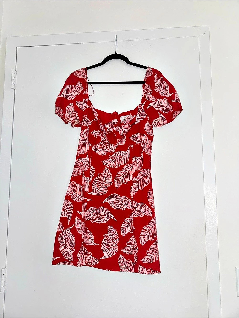 J.O.A. Floral Mini Dress in Red & White Like New
